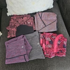 Lululemon Pink and Gray Activewear Set Bundle 5 For $50